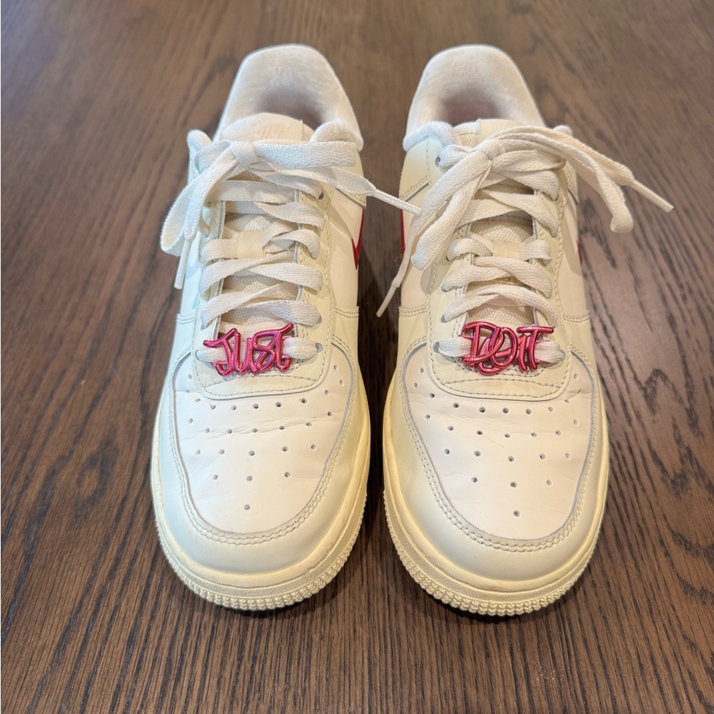 Nike Cream and Pink Sneakers